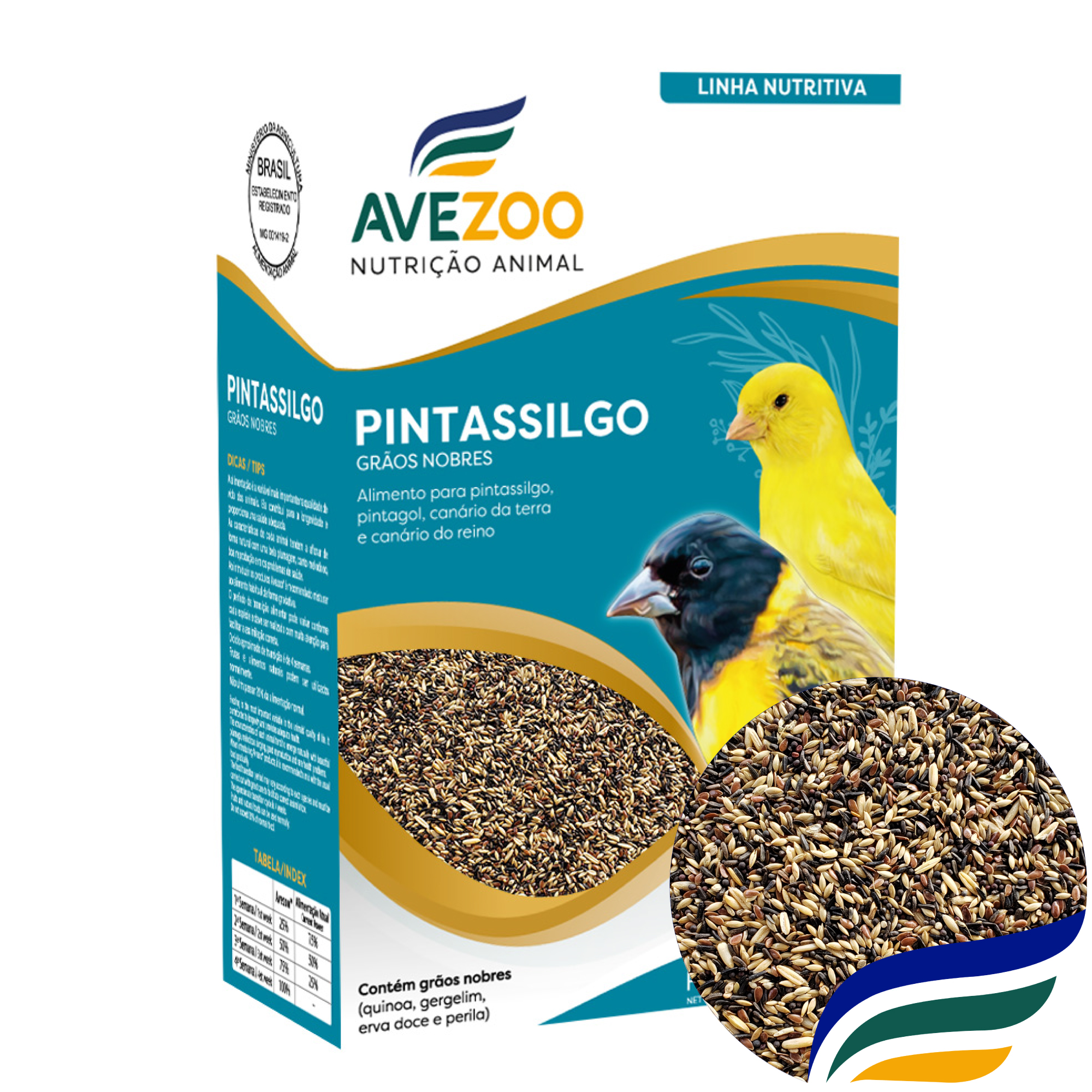 pintassilgo nutritiva gros nobres 400g