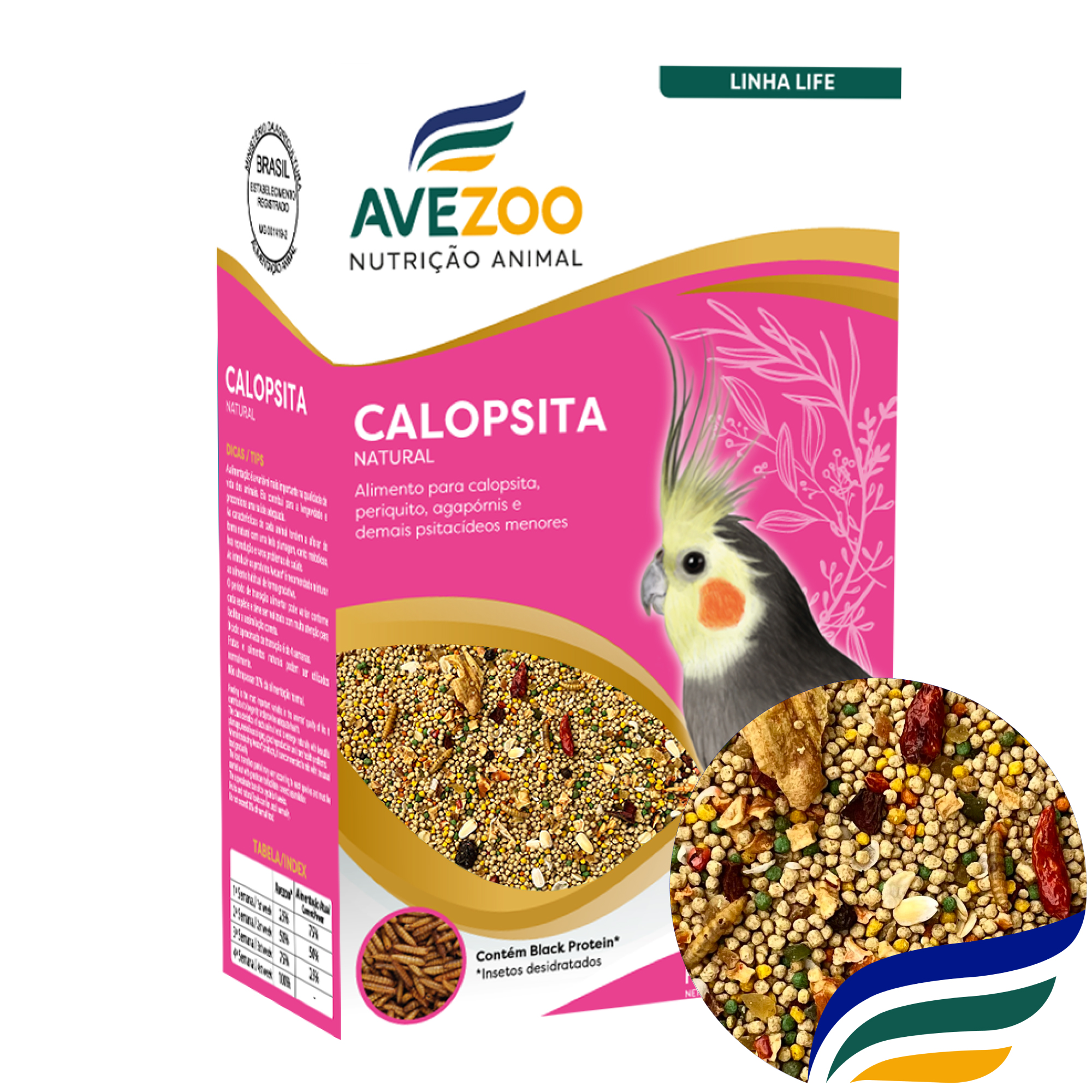 calopsita life natural 400g