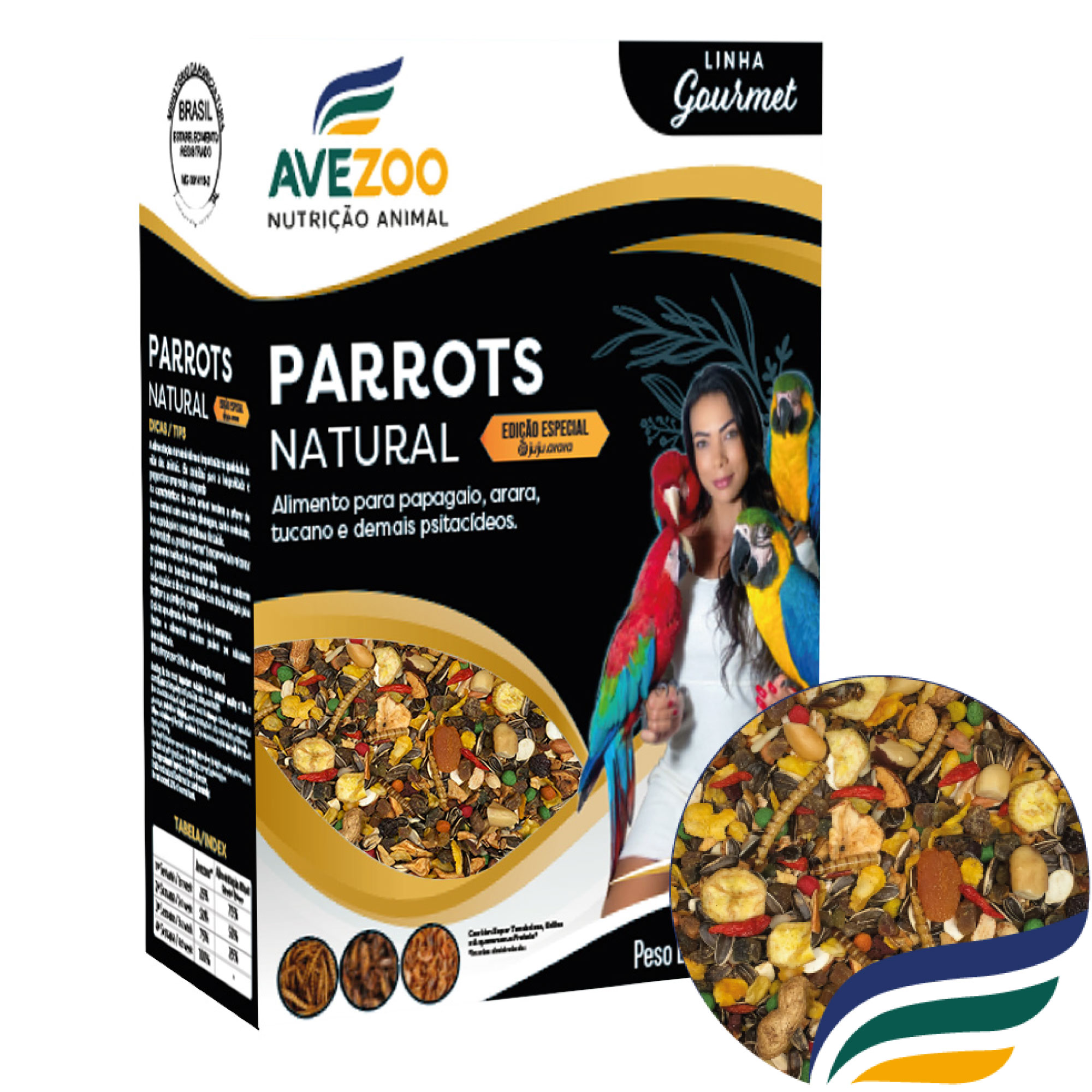 parrots natural 1kg -  edicao limitada