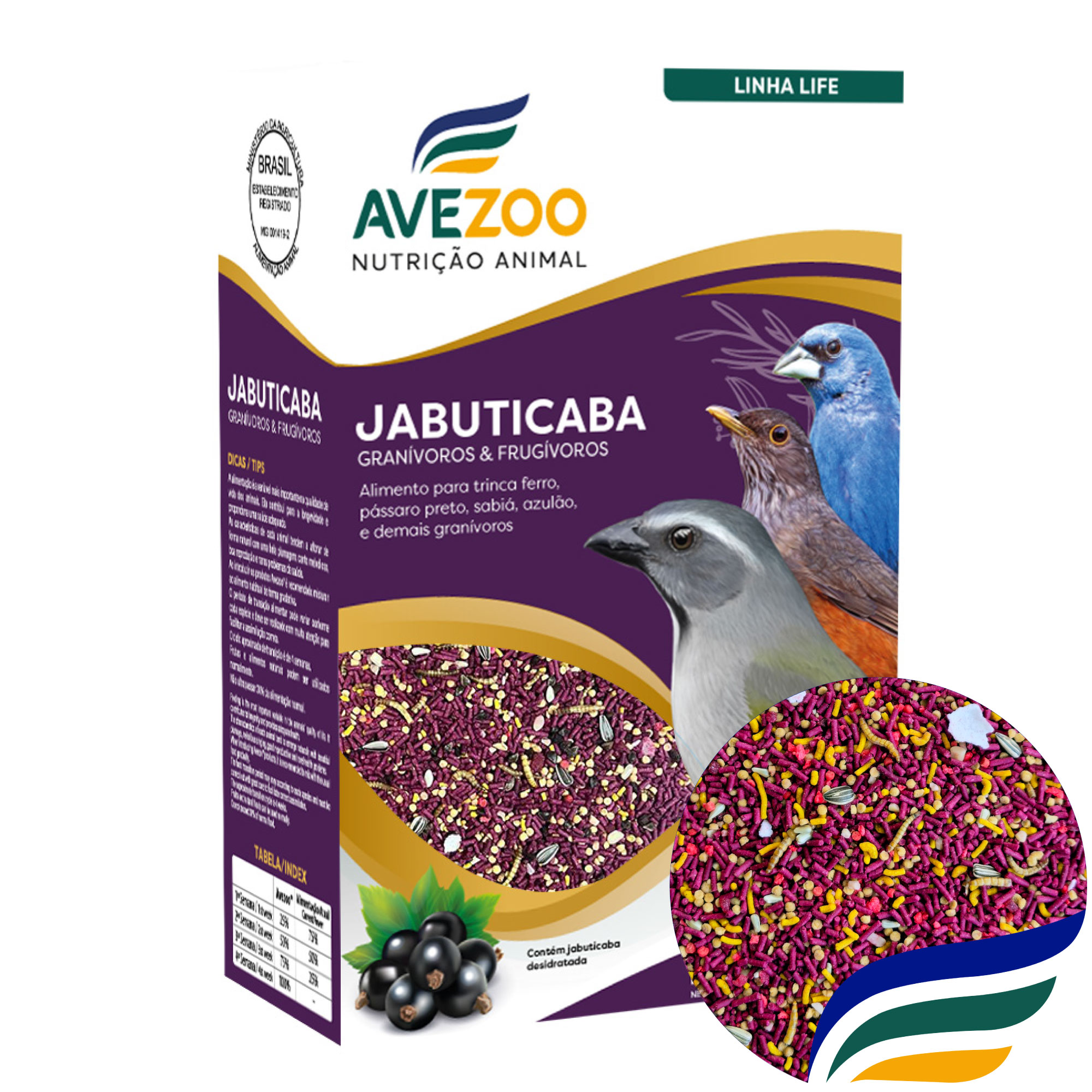 jabuticaba granivoros & frugivoros 400g