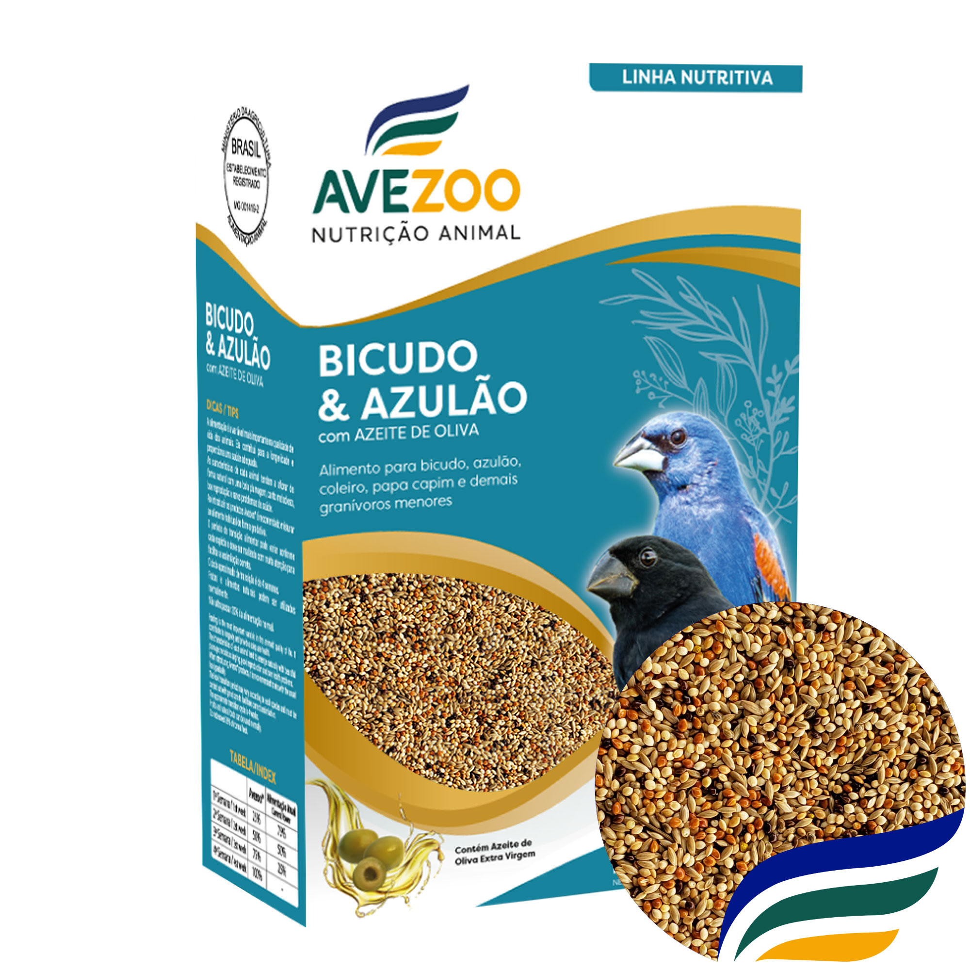 bicudo & azulao azeite de oliva 400g