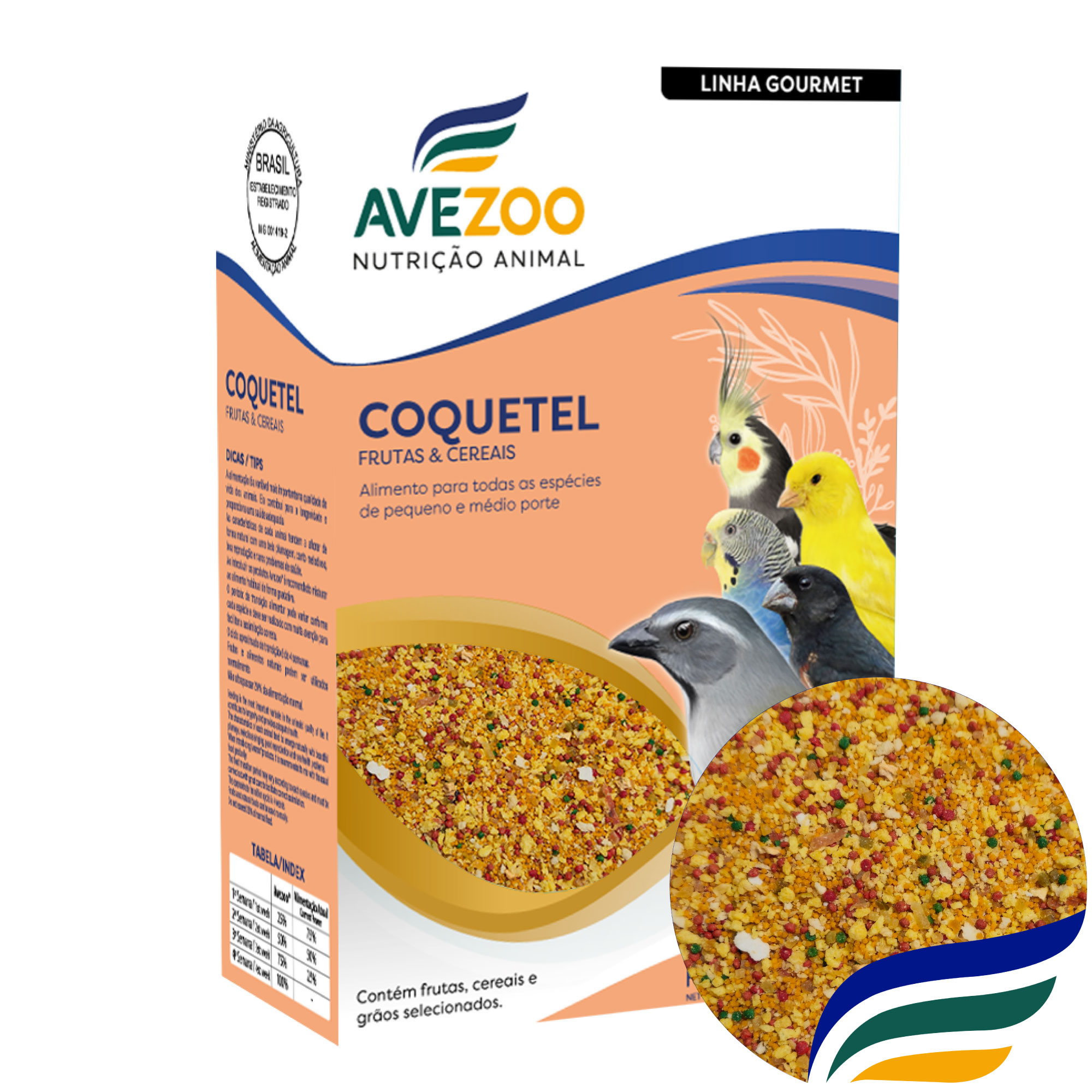 coquetel frutas & cereais 400g